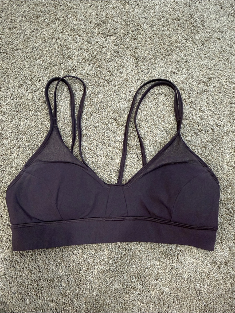 Lululemon Free to be Serene Bra with Mesh 6 Purple